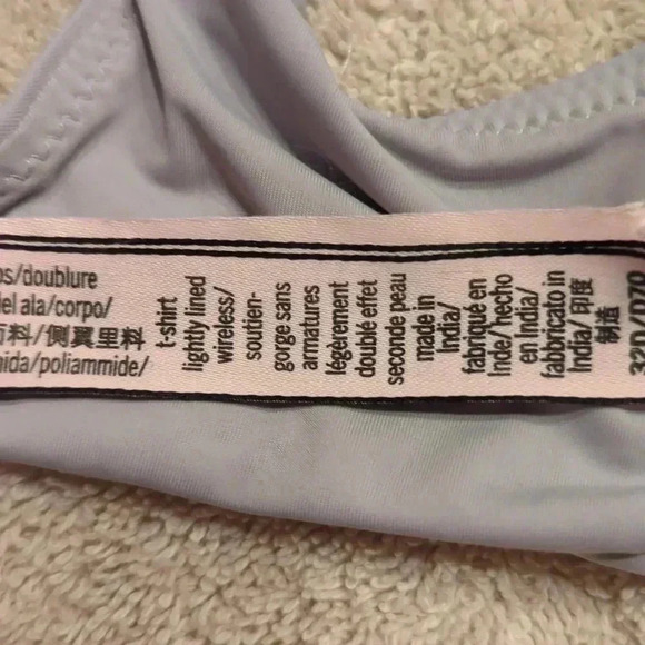 Victorias Secret T-Shirt lightly lined Wireless Bra in Light Grey Size 32D - Picture 4 of 4
